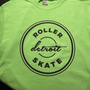 Roller Skate Detroit Summer Brand Tee — Kiwi