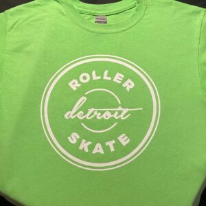 Roller Skate Detroit Summer Brand Tee — Lime