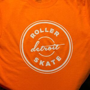 Roller Skate Detroit Summer Brand Tee — Orange